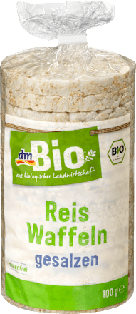 Waffeln, Reis-Waffeln, Sesam gesalzen dmBio