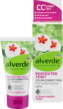 Getönte Tagescreme Perfekter Teint Color Correction Porzellanblume alverde NATURKOSMETIK