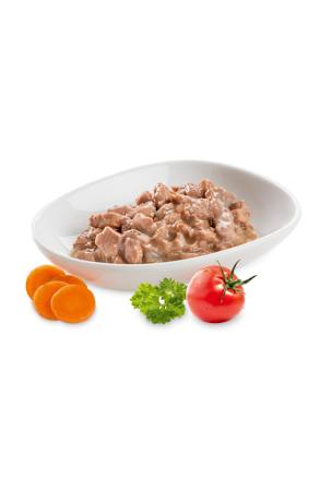Nassfutter Katze mit Huhn, Rind & Ente in Sauce, kleine Mahlzeit (6x50 g) Dein Bestes