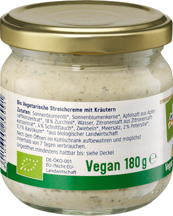 Aufstrich, Streichcreme Gartenkräuter dmBio