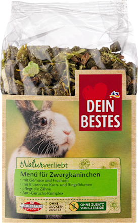 Naturverliebt, Hauptfutter - Menü für Zwergkaninchen Dein Bestes