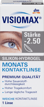 Silikon-Hydrogel Monatslinse - 2,5 VISIOMAX