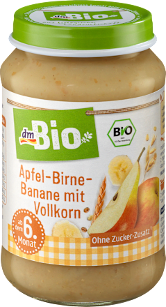 Frucht & Getreide Apfel-Birne-Banane mit Vollkorn ab dem 6. Monat dmBio
