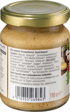 Aufstrich, vegane Streichwurst dmBio