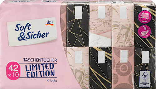 Taschentücher 4-lagig  (42x10 Stück) Ltd. Edt.  Soft&Sicher