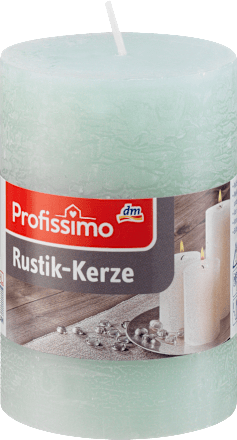 Stumpenkerze Rustik polargrün 100/68 Profissimo