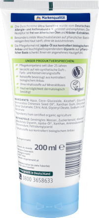 Cremedusche Ultra Sensitiv alverde NATURKOSMETIK