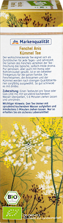 Kräuter-Tee, Fenchel-Anis-Kümmel (20x2g), Naturland dmBio