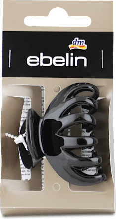 skřipec do vlasů střední, černý lesklý ebelin