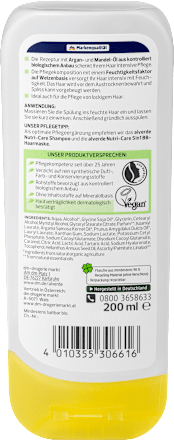 Spülung Nutri-Care Bio-Mandel Bio-Argan alverde NATURKOSMETIK