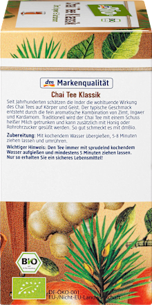 Gewürz-Tee, Chai Tee Klassik (20 x 2 g) dmBio