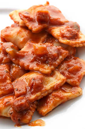 Fertiggericht italienische Ravioli mit Gemüsefüllung dmBio