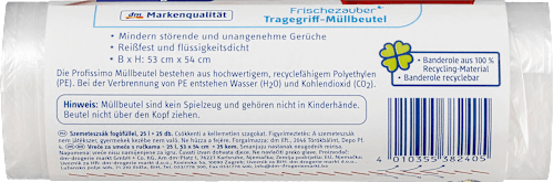 Müllbeutel Frischezauber mit Tragegriff 25L  Profissimo