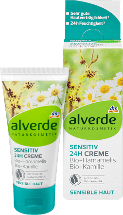 Tagespflege sensitiv 24h-Creme Hamamelis Kamille alverde NATURKOSMETIK