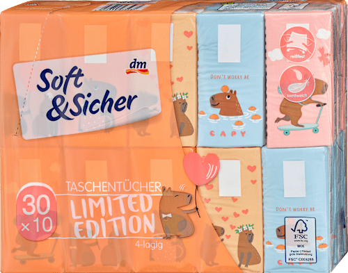 Chusteczki higieniczne Classic, 4-warstwowe, 30x10 szt. Soft&Sicher