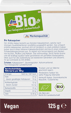 Kakao, schwach entölt dmBio