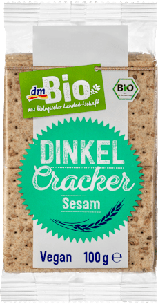 Cracker, Dinkel mit Sesam dmBio