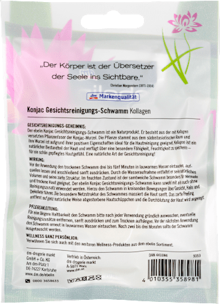 ebelin Konjac Gesichtsreinigungs-Schwamm grüner Tee / Kollagen ebelin