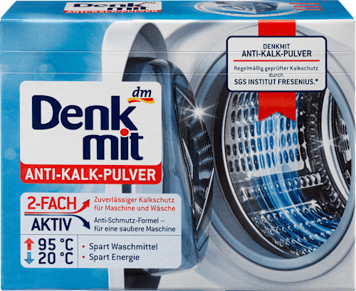 Anti-Kalk-Pulver für Maschine und Wäsche Denkmit
