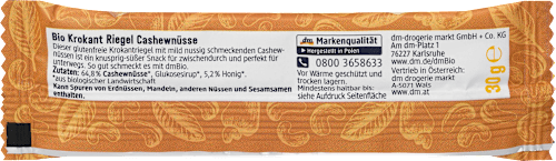 Krokant-Riegel, Cashew dmBio