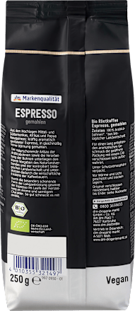 Kaffee, Espresso, gemahlen, Naturland dmBio