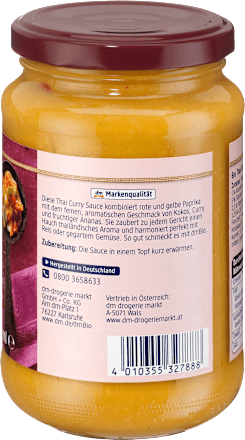 Sauce, Thai Curry Sauce mit Kokos dmBio
