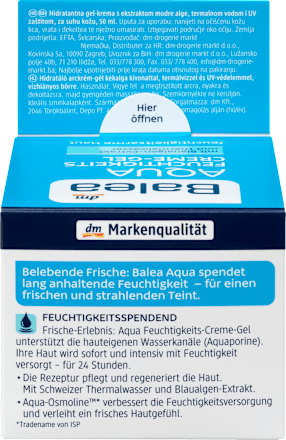 Tagespflege Aqua Feuchtigkeits-Creme-Gel Balea