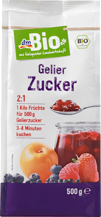 Zucker, Gelierzucker 2:1 für 1kg Früchte dmBio