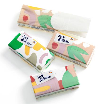 Fazzoletti tascabili 4 veli assort. Soft&Sicher