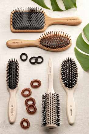 Naturhaarbürste mit Wildschweinborsten ebelin