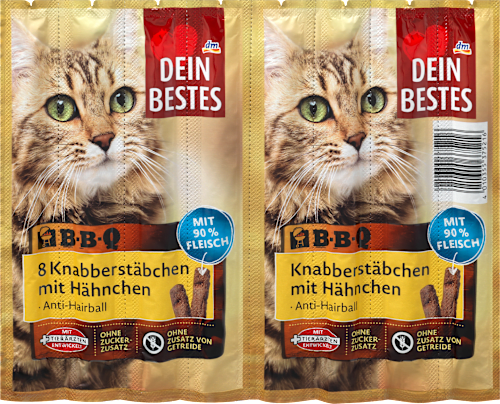 Katzenleckerli BBQ Knabberstäbchen mit Hähnchen Dein Bestes