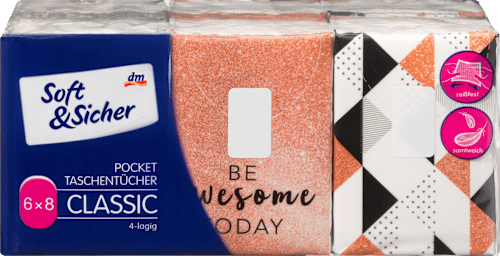 Fazzoletti tascabili Classic 4 veli Soft&Sicher
