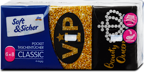 Fazzoletti tascabili Classic 4 veli Soft&Sicher