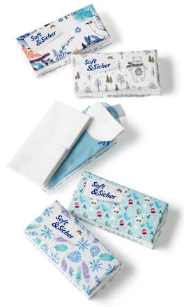 Žepni robčki, 4-slojni, več različic Soft&Sicher