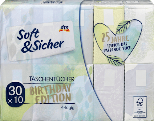 Žepni robčki, 4-slojni, več različic Soft&Sicher