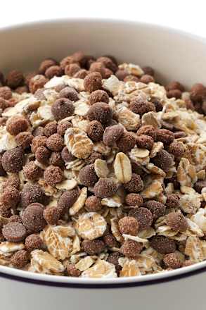 Müsli, Schokolade ohne Rosinen dmBio