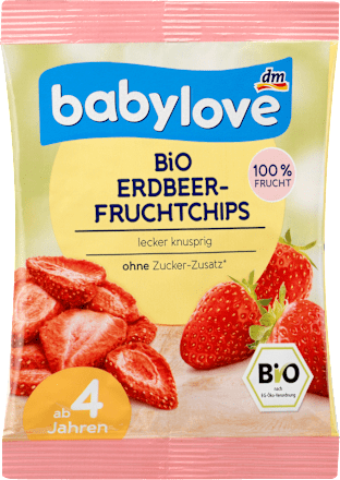 Snack Bio Erdbeer-Fruchtchips ab 4 Jahren babylove