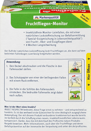 nature Fruchtfliegen-Monitor Set (1 Fl. + 4 Fallen) Profissimo