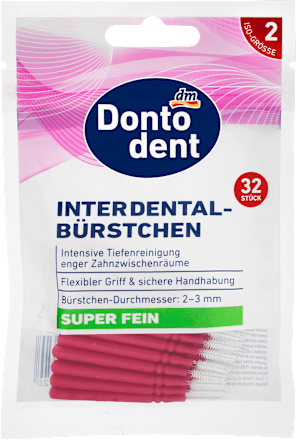 Interdentalbürsten rosa 0,4 mm ISO 2  Dontodent