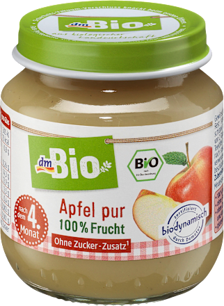Apfel pur nach dem 4. Monat, Demeter  dmBio