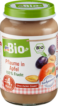 Pflaume in Apfel nach dem 4. Monat, Demeter  dmBio