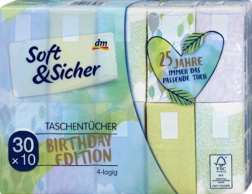 Žepni robčki, 4-slojni, več različic Soft&Sicher