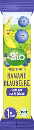 bio ovocná tyčinka banán & borůvka  dmBio