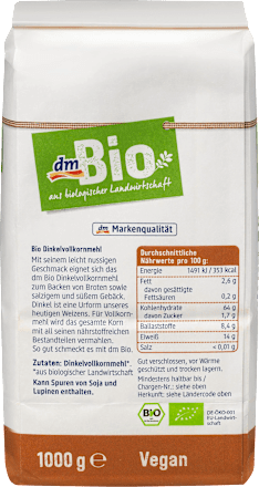 Mehl, Dinkel, Vollkorn dmBio