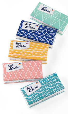 Žepni robčki, 4-slojni, več različic Soft&Sicher