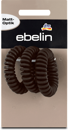 Spiral Haargummi Matt-Optik dunkelbraun ebelin