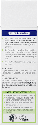 Tagescreme Beauty & Fruity Mattierende Pflegecreme Bio-Limette Bio-Apfel alverde NATURKOSMETIK