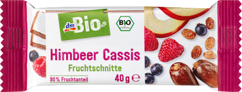 Fruchtschnitte Himbeer & Cassis dmBio