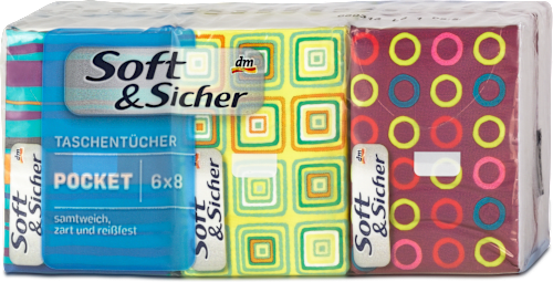 Hygienické vreckovky Pocket 6x8 Soft&Sicher