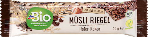 Müsli Riegel Hafer Kakao Nibs  dmBio